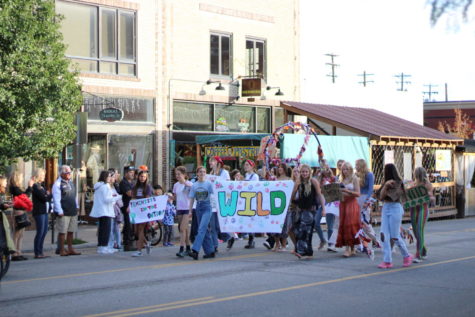 The DHS club, WILD, in the homecoming parade on October 6th, 2022. 