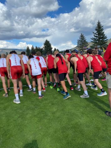 Durangos Cross Country team lined up next to Centauri High School to race on Friday, October 7, 2022 at Hillcrest Four Corners Classic.

