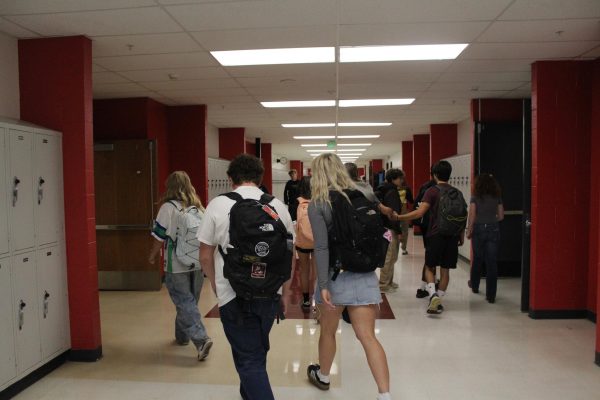 A wave of DHS students on the way to their classes