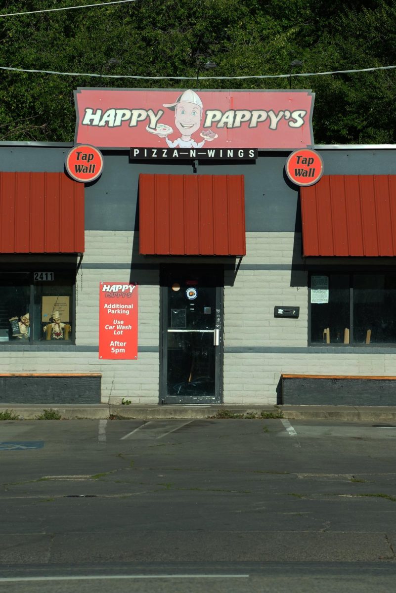 Happy Pappy's Pizza place, across the street from DHS