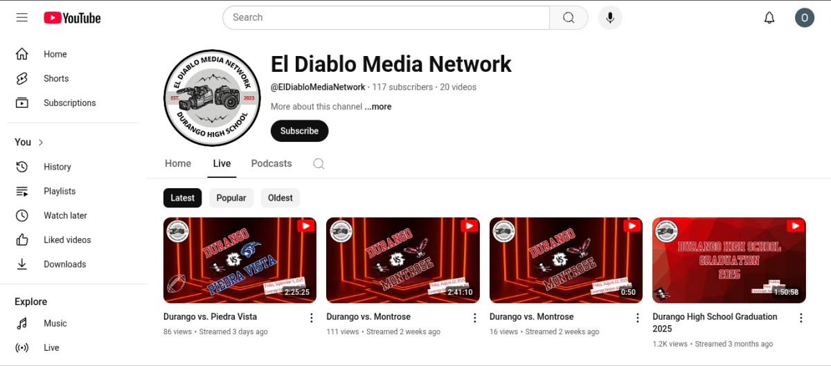 YouTube Channel for DHS Sports Livestreams
